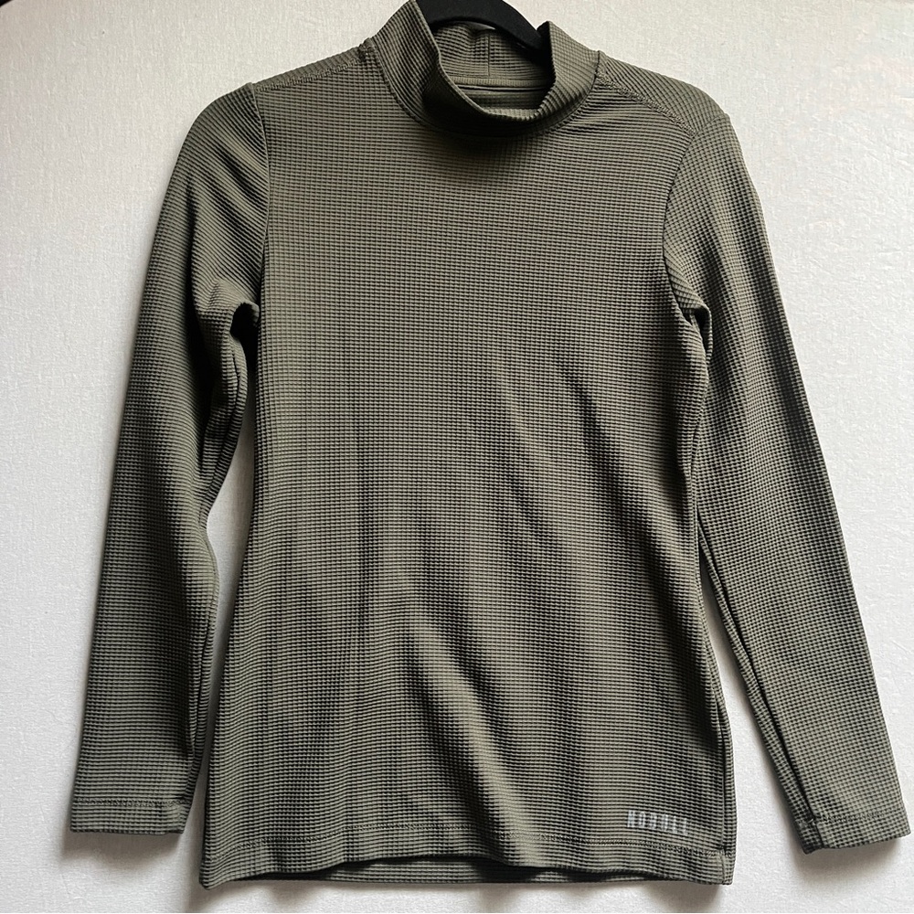 NOBULL women's long-sleeve mock neck waffle neck shirt Sz S